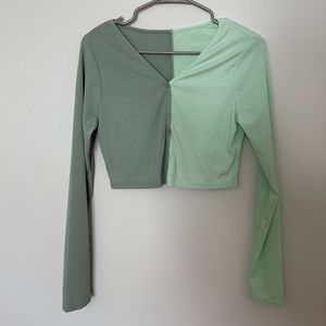 Crop Two Toned Sweater